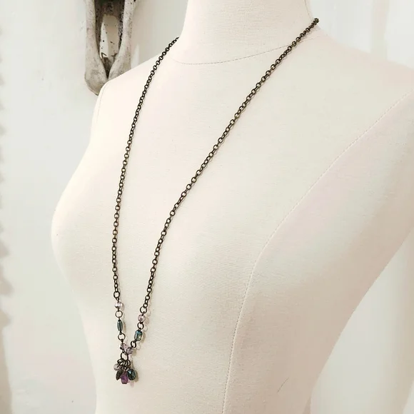 Charming Purple and Blue Star Necklace - Picture 3 of 4